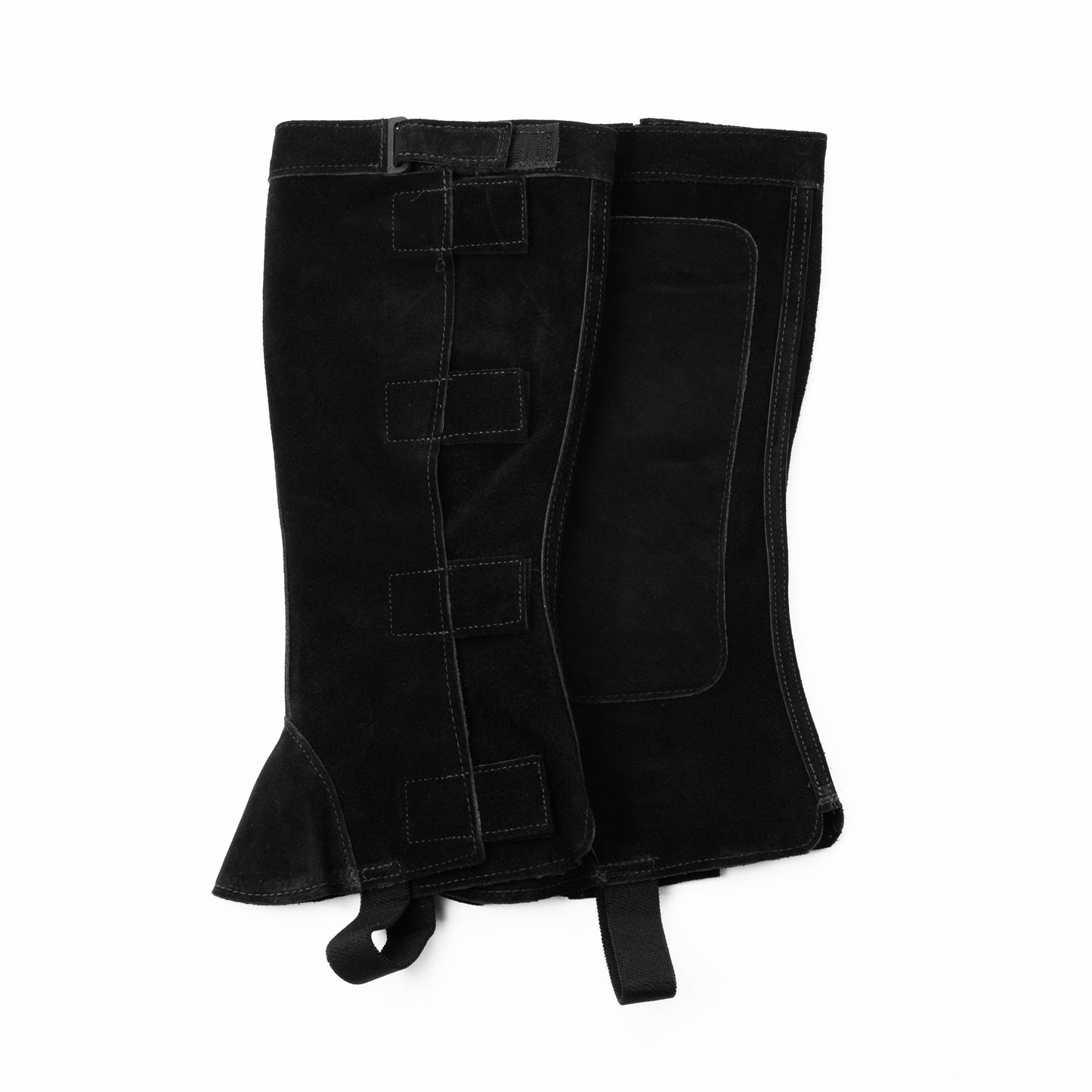 Half Chap - Black Suede - Velcro Closure