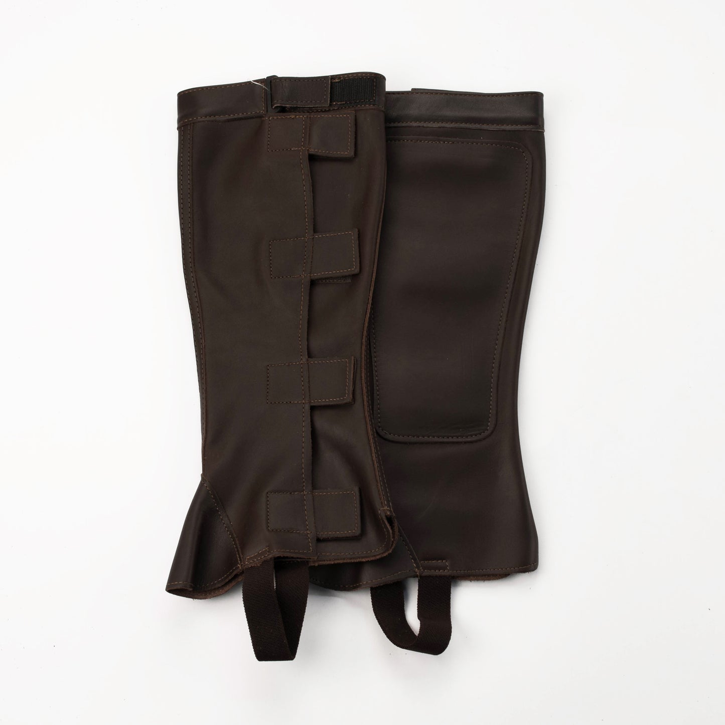 Half Chap - Chocolate Top Grain Leather - Velcro Closure