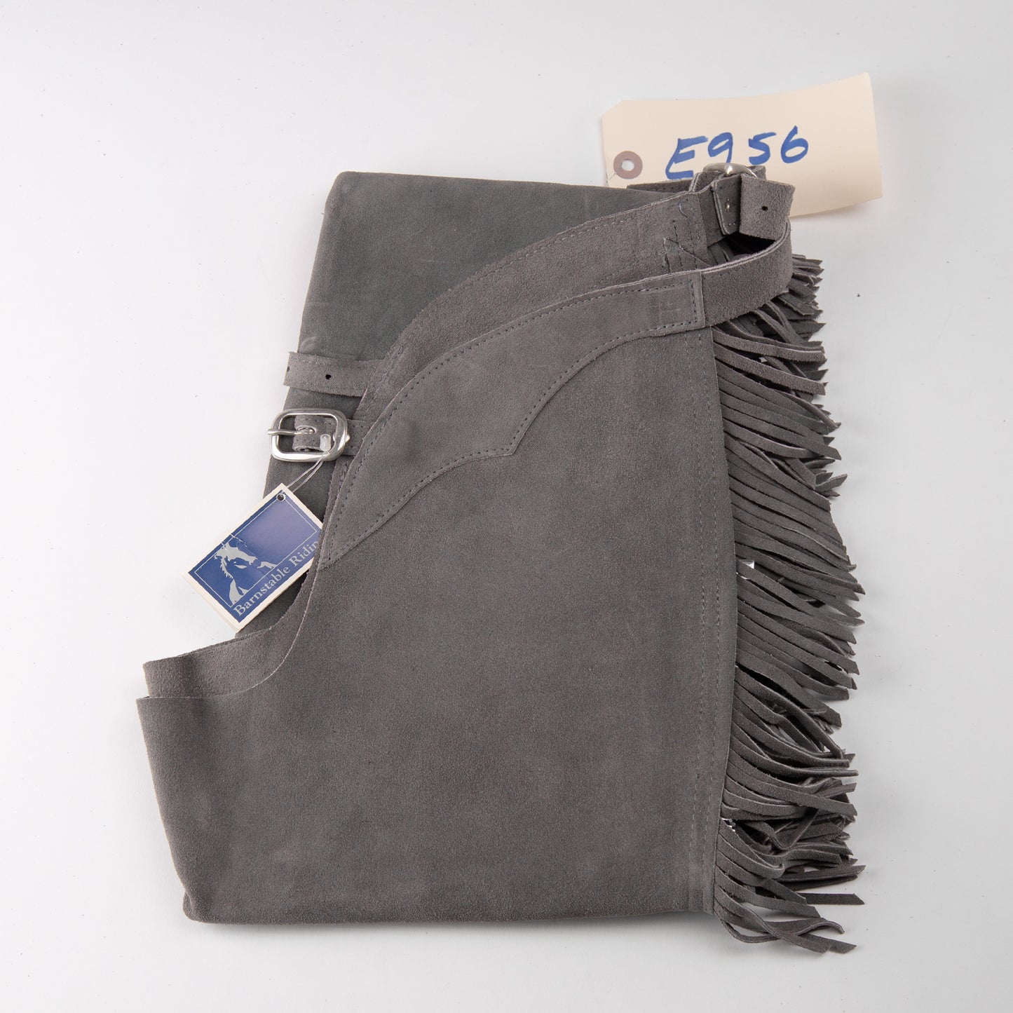 English Schooling Chaps - Grey Suede - Fringe