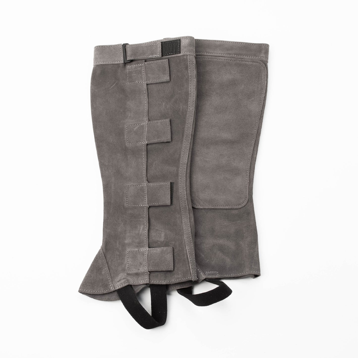 Half Chap - Grey Suede - Velcro Closure