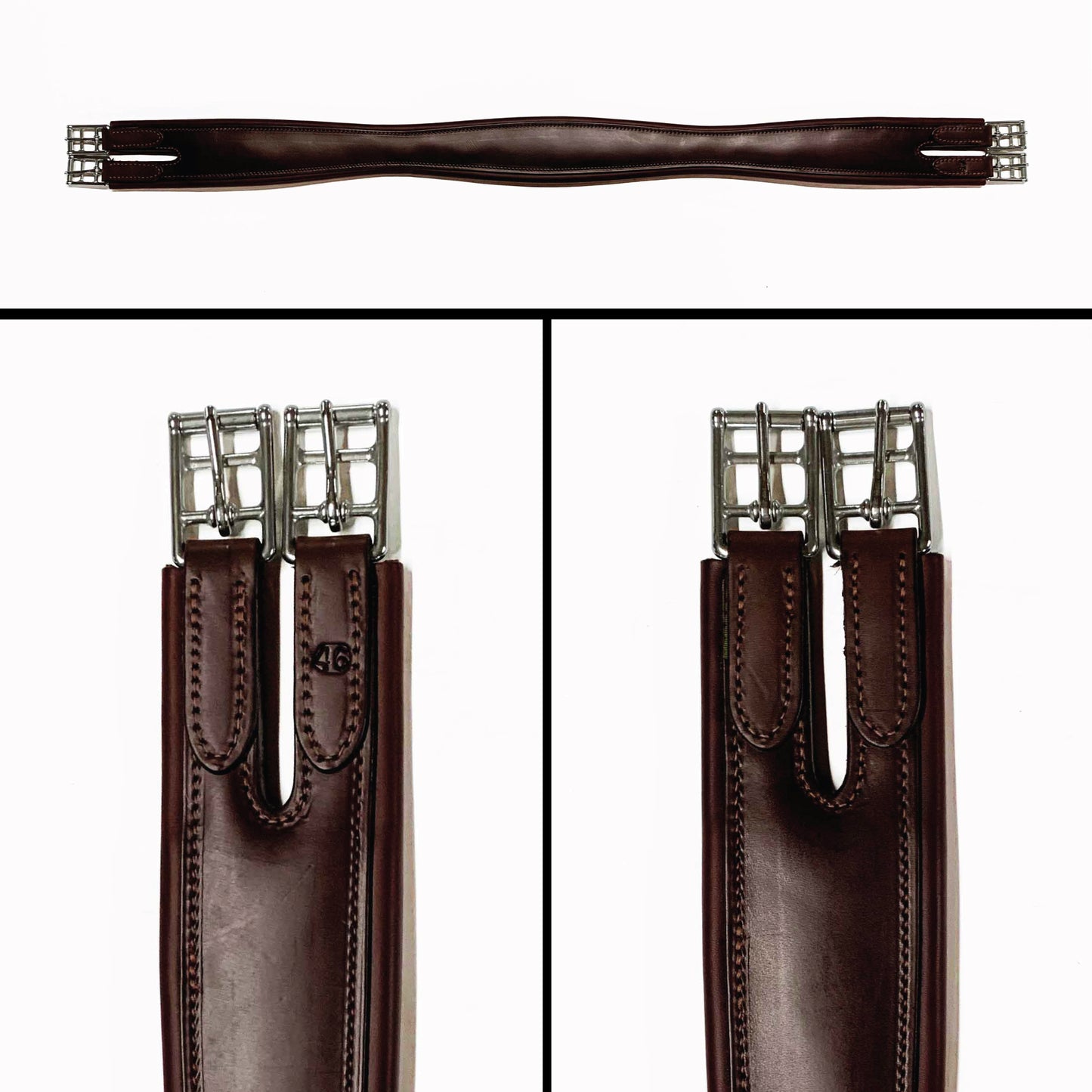 English Double Split End Girth - Havana