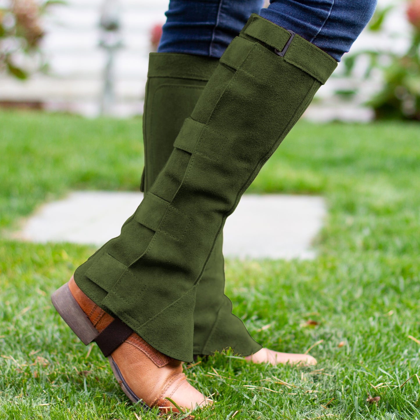 Half Chap - Hunter Suede - Velcro Closure