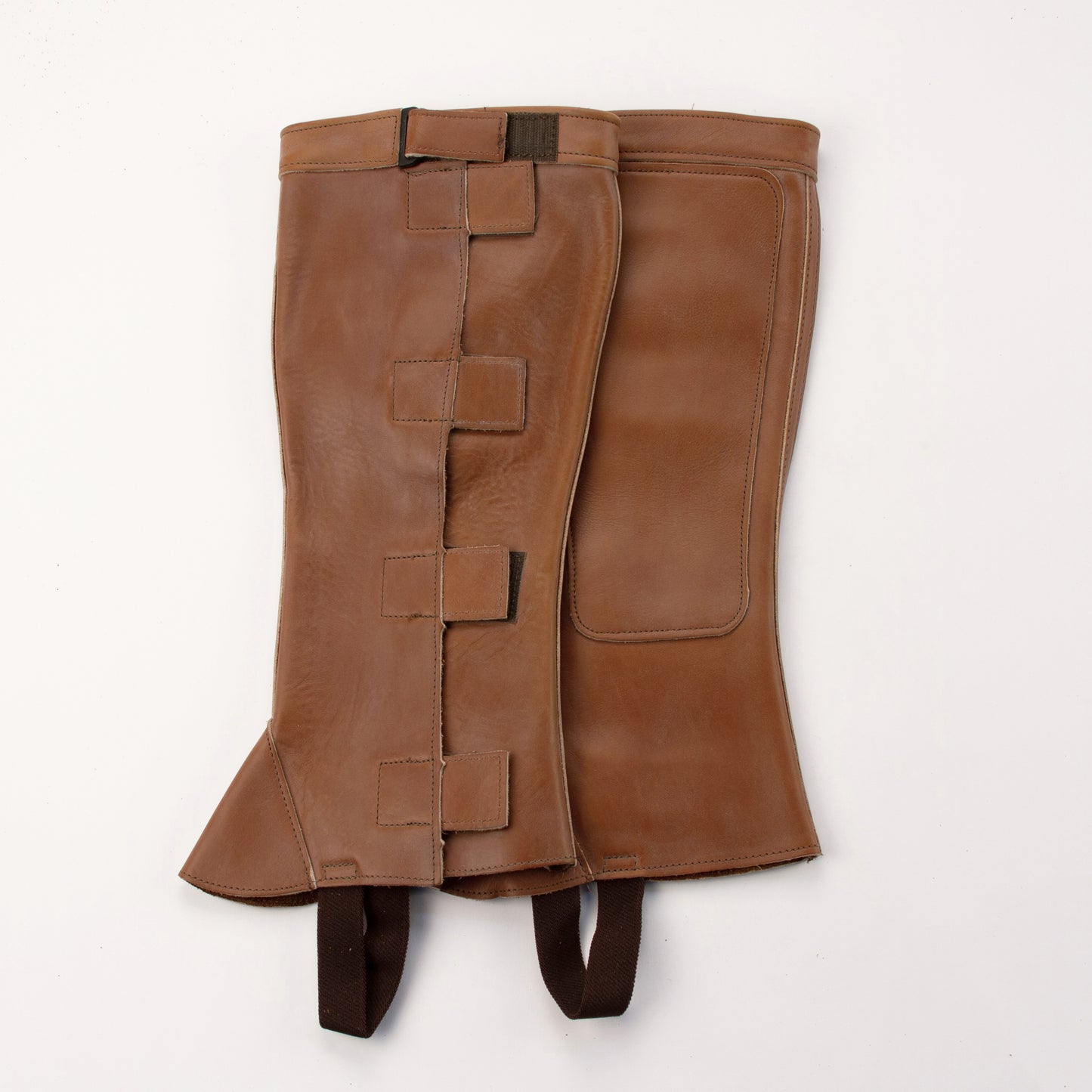 Half Chap - Hazelnut Brown Top Grain Leather - Velcro Closure