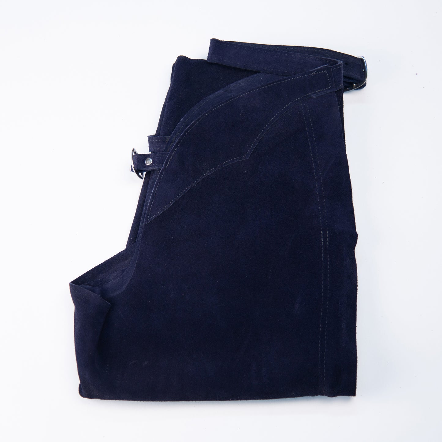 English Schooling Chaps - Navy Suede