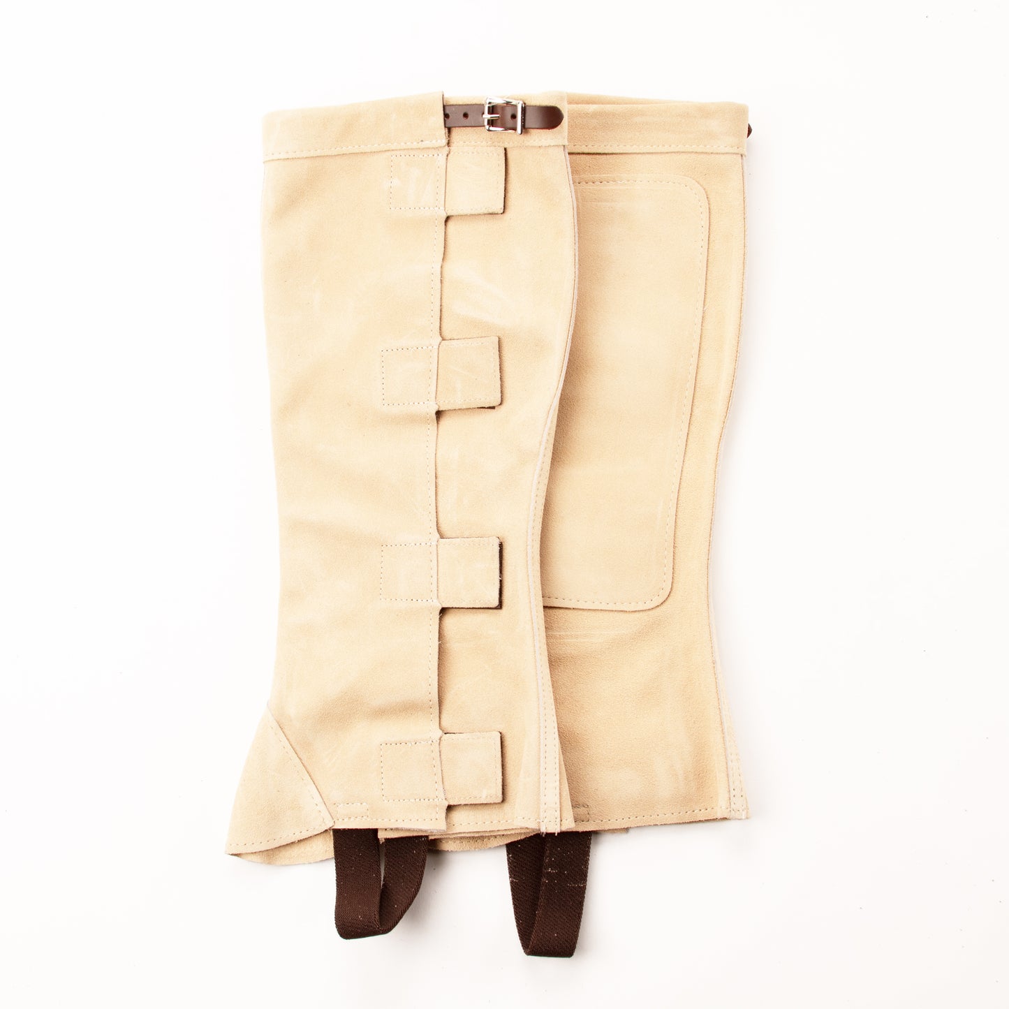 Half Chap - Sand Suede - Velcro & Buckle Closure