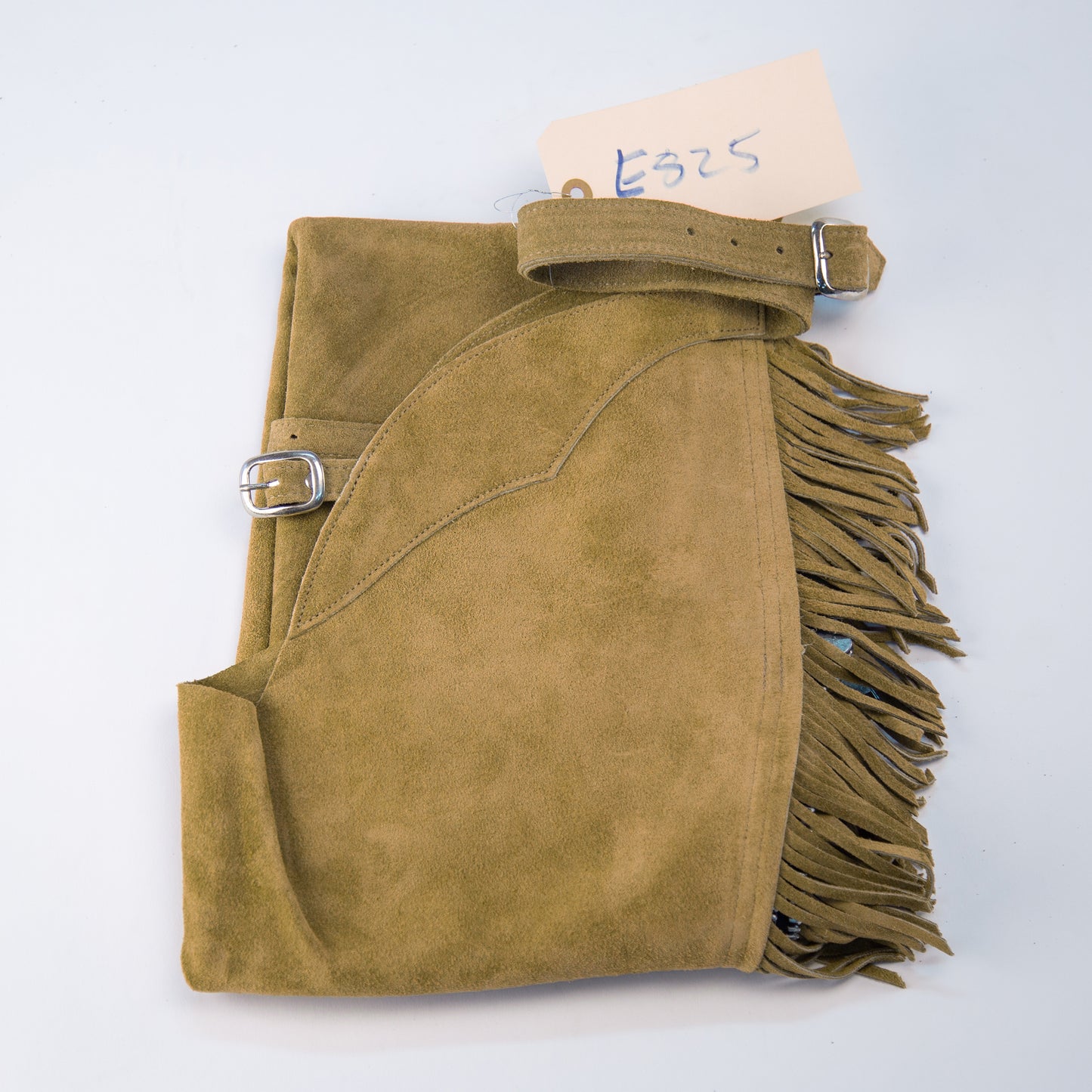 English Schooling Chaps - Taupe Suede - Fringe