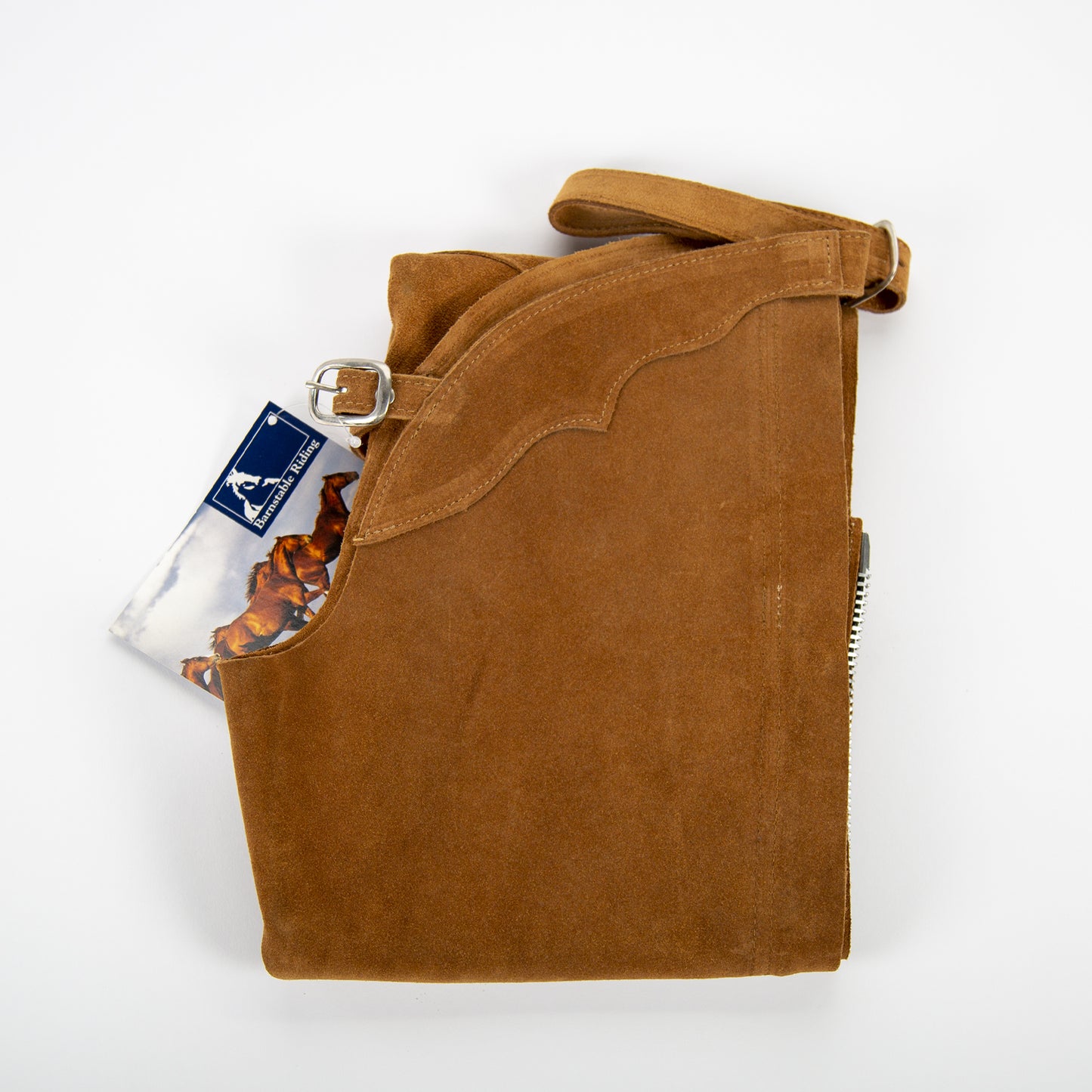 Western Boot Cut Chaps - Toast Suede