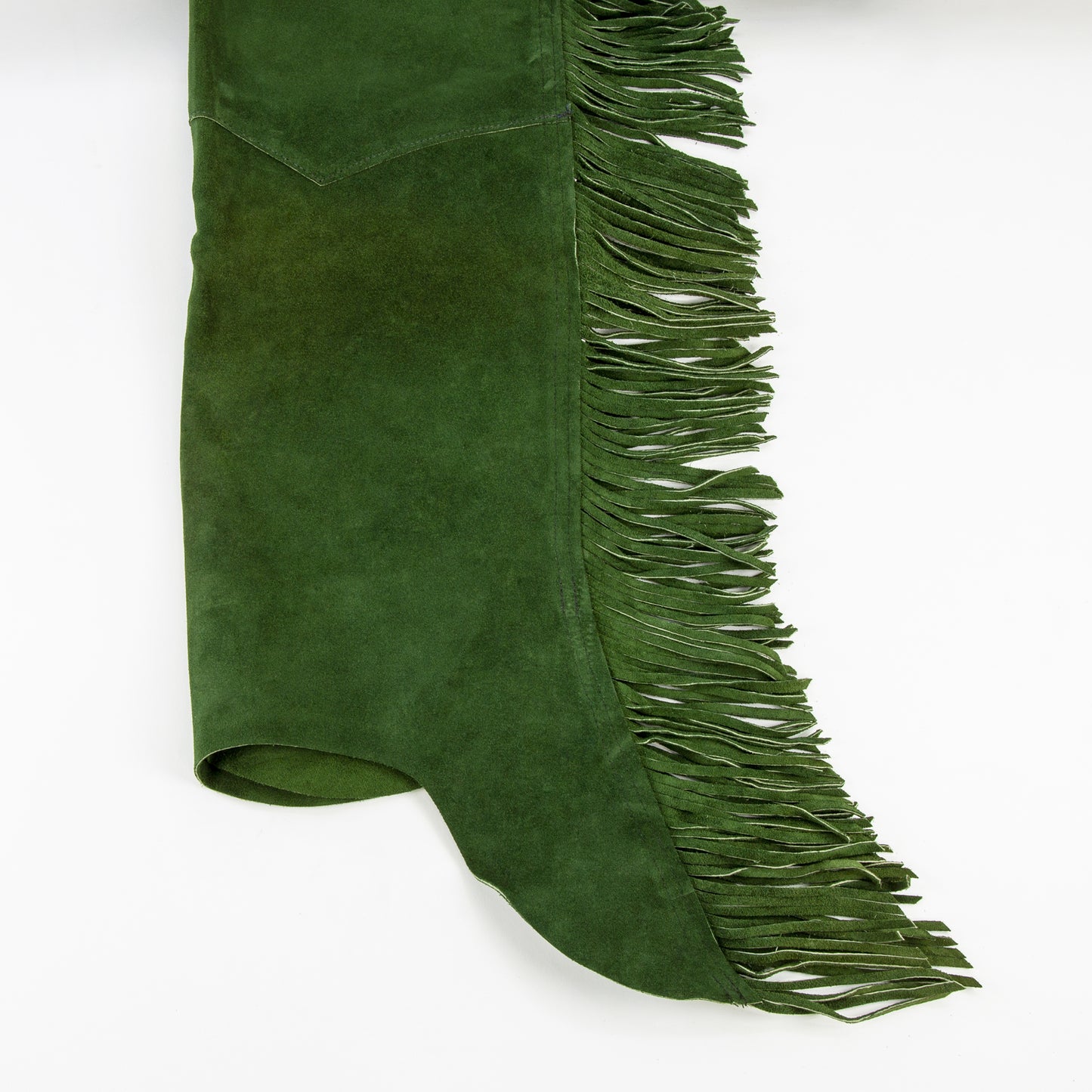 Western Equitation Chaps - Hunter Suede - Fringe - Double Concho