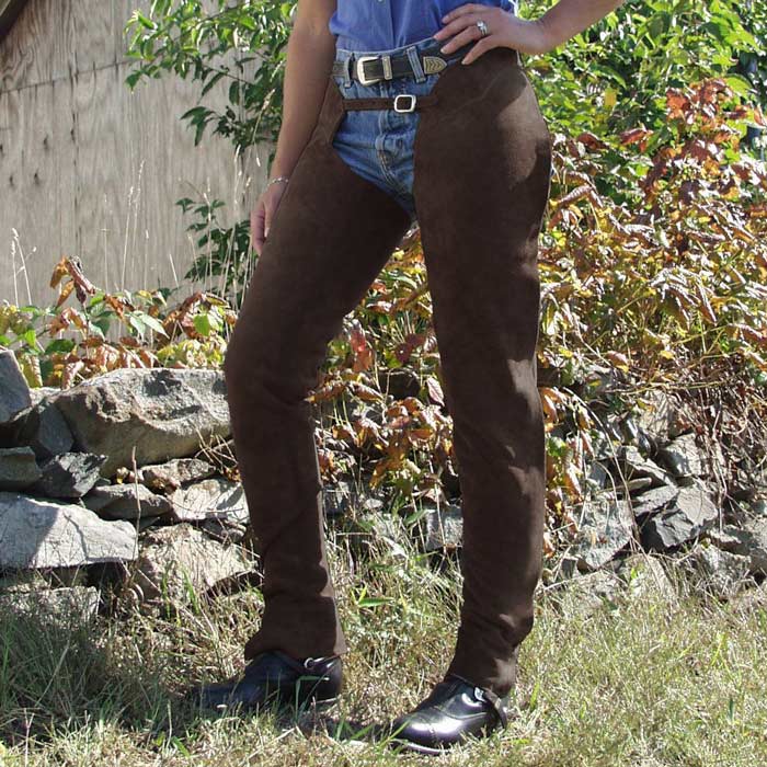 barnstable riding english schooling chaps in brown suede