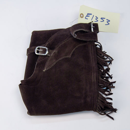 English Schooling Chaps - Brown Suede - Fringe