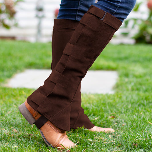 Half Chap - Brown Suede - Velcro Closure
