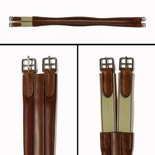 English Contour Girth - New Market - Tan Elastic