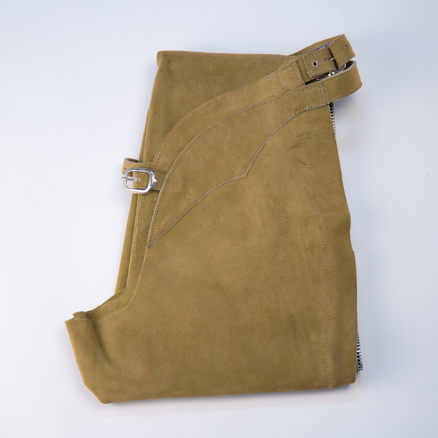 English Schooling Chaps - Taupe Suede